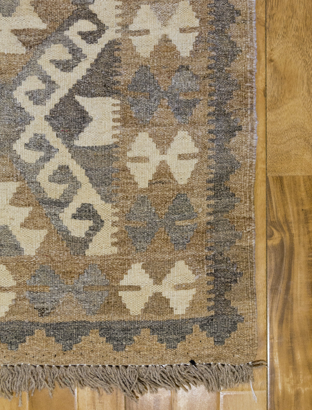 Neutral Bohemian Kilim - Size: 6.4 x 3.2 (Runner) - Imam Carpet Co