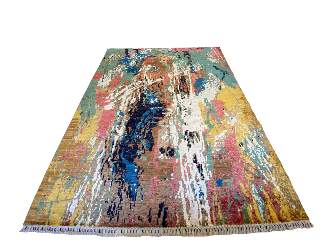 MultiStroke Abstract Rug - Size: 10.2 x 8.1 - Imam Carpet Co