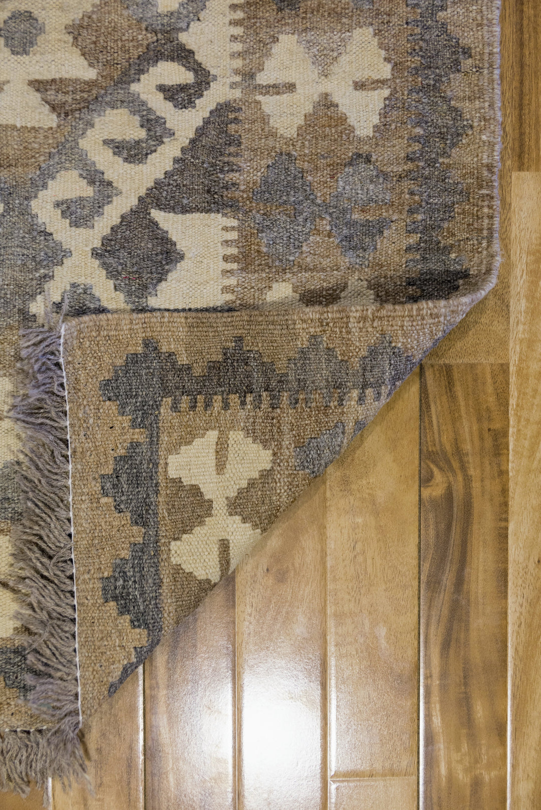 Neutral Bohemian Kilim - Size: 6.4 x 3.2 (Runner) - Imam Carpet Co
