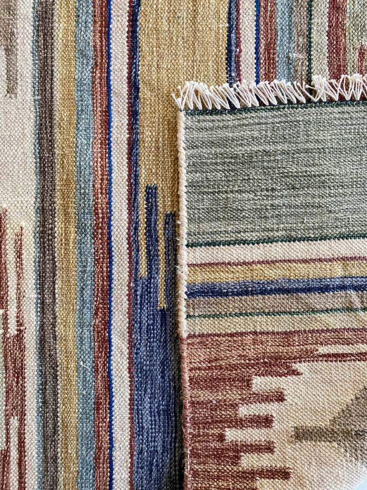 Antique Wash Afghani Kilim - Size: 7.5 x 6.2 - Imam Carpet Co