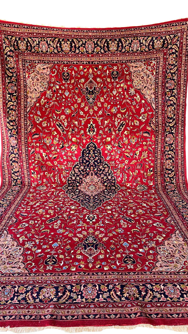 Vintage Kashan Rug - Size: 10.2 x 6.4 - Imam Carpet Co