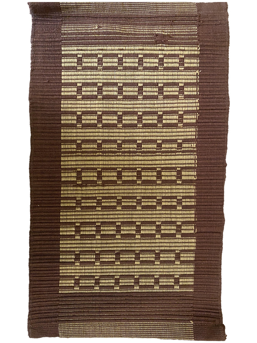 Handmade Table Mat in Dark Brown - Size: 11" x 19" - Imam Carpet Co