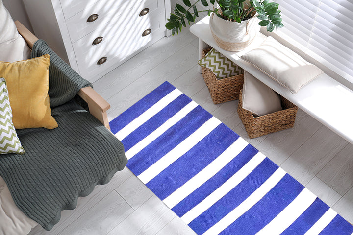 Azul Listra - Size: 7.11 x 2.6 - Imam Carpet Co