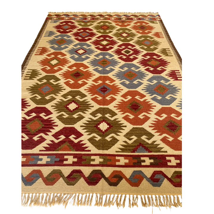 Afghani Chobi Kilim - Size: 9.3 x 6.4 - Imam Carpet Co