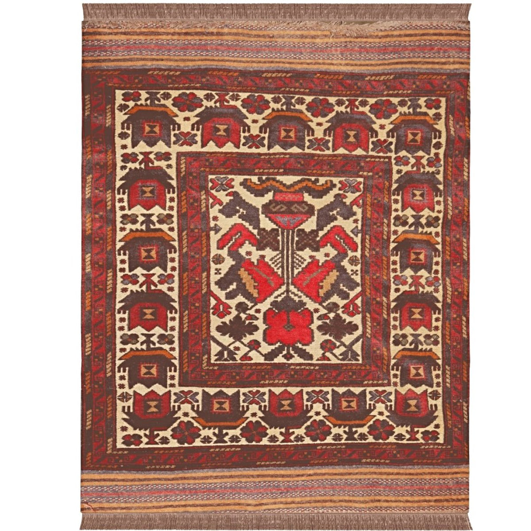 Afghani Barjesta - 3.10 x 5.7 - Tribal Handmade Kilim - Imam Carpets - Online Shop