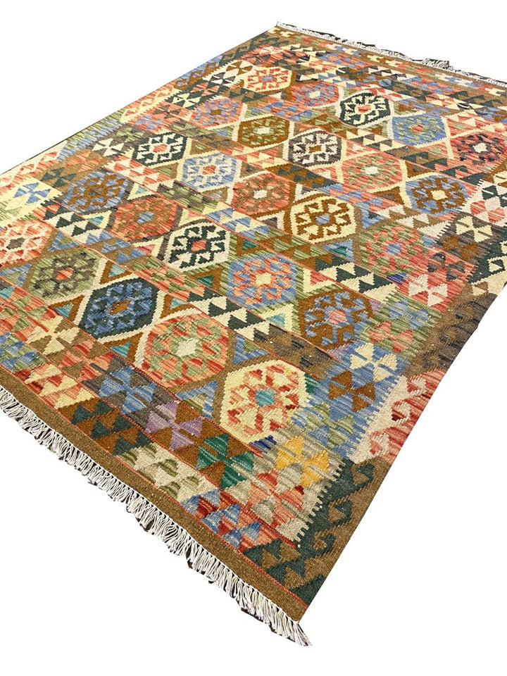 Afghani Chobi - 5.10 x 4.4 - Handmade Kilim - Imam Carpets - Online Shop