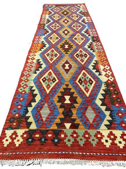 Afghani Chobi - 9.6 x 2.10 (Runner) - Handmade Kilim - Imam Carpets - Online Shop