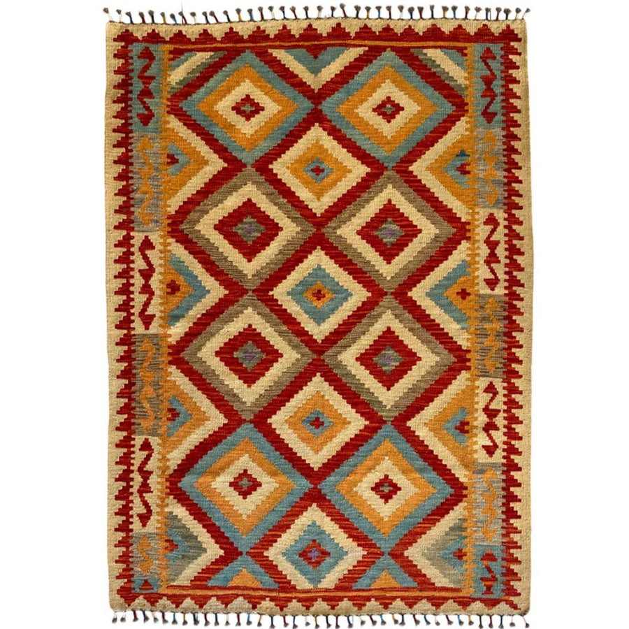 Afghani Chobi Kilim - Size: 5.11 x 4.7 - Imam Carpets - Online Shop