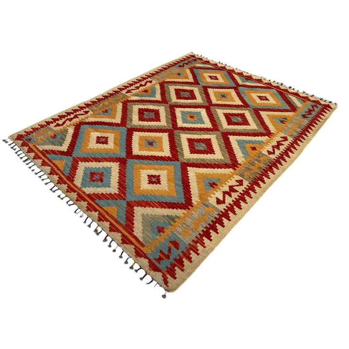 Afghani Chobi Kilim - Size: 5.11 x 4.7 - Imam Carpets - Online Shop