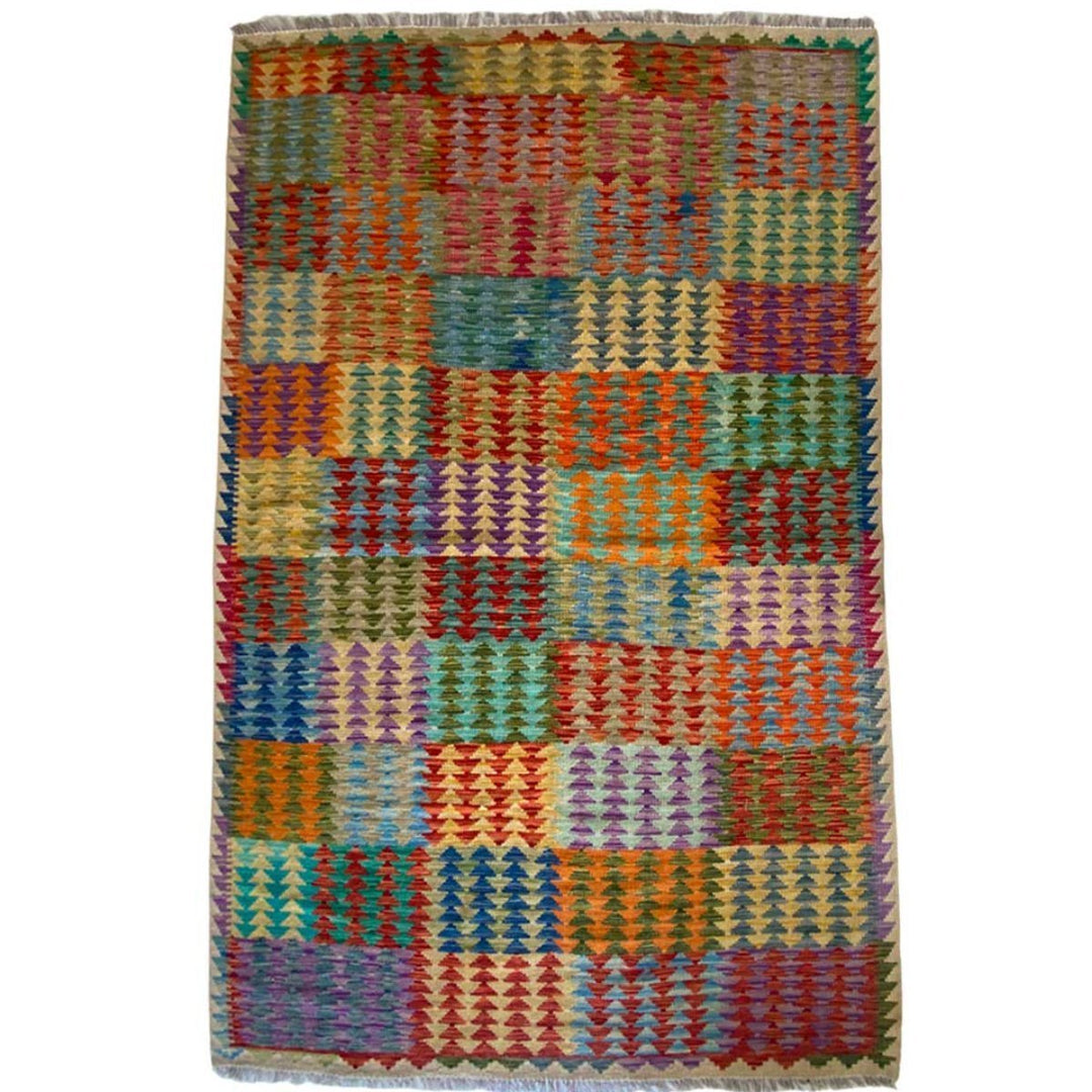 Afghani Chobi Kilim - Size: 8.1 x 5.6 - Imam Carpets - Online Shop
