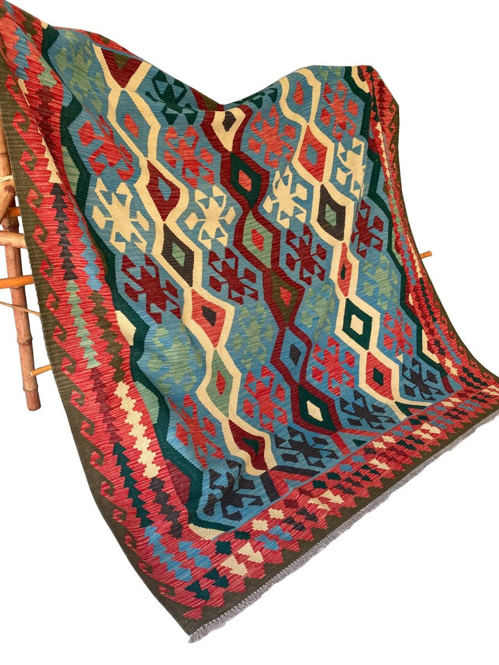 Afghani Chobi Kilim - Size: 8.7 x 10 - Imam Carpets - Online Shop
