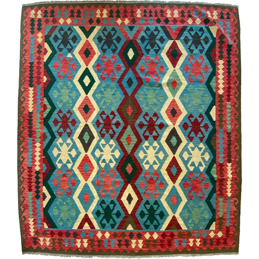 Afghani Chobi Kilim - Size: 8.7 x 10 - Imam Carpets - Online Shop