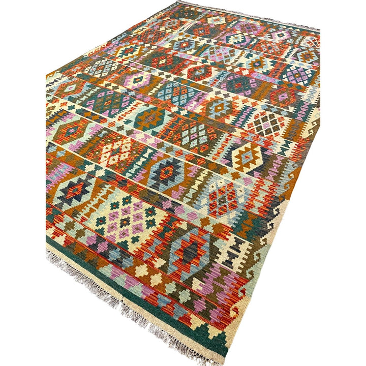 Afghani Chobi Kilim - Size: 9.10 x 6.7 - Imam Carpets - Online Shop