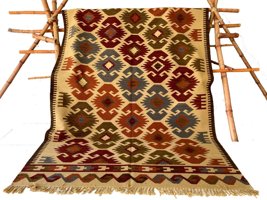 Afghani Chobi Kilim - Size: 9.3 x 6.4 - Imam Carpets - Online Shop