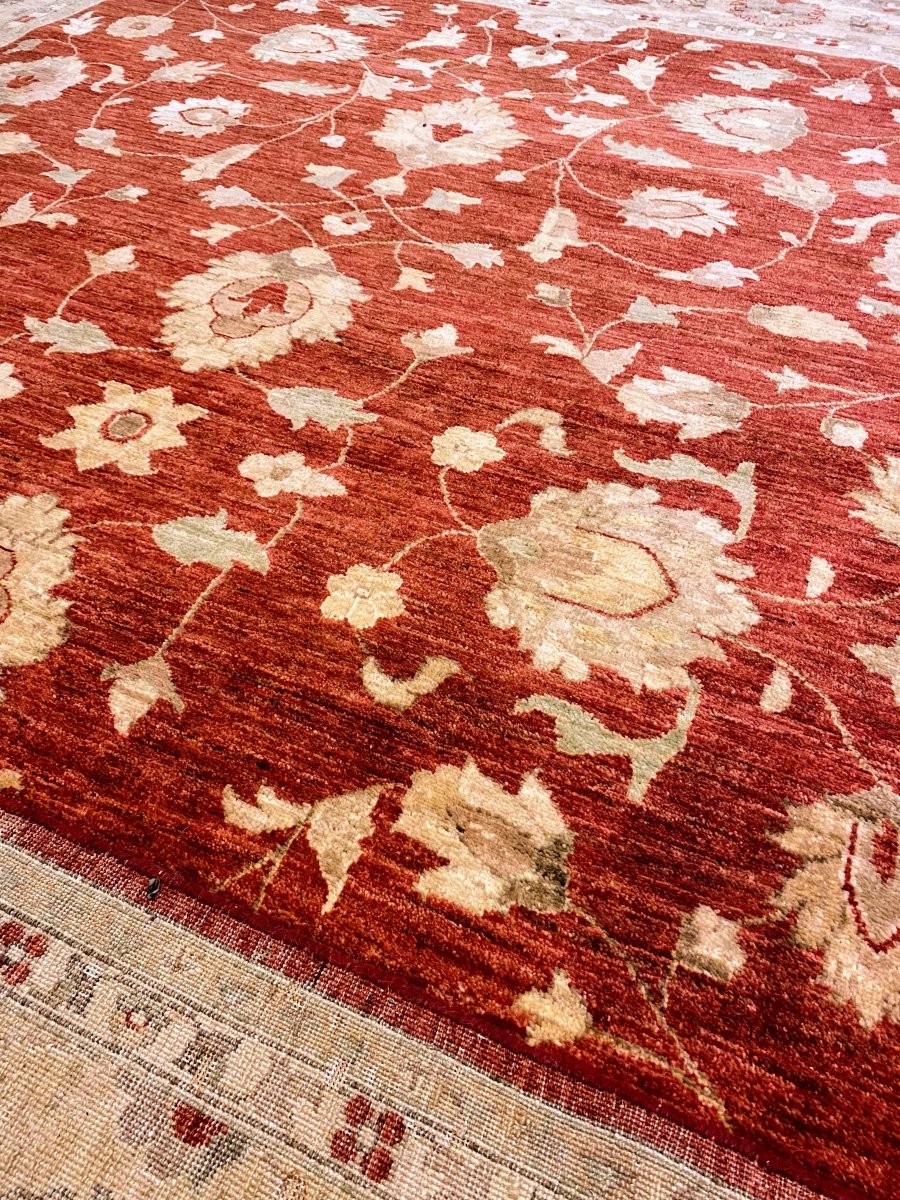 Afghani Chobi Ziegler - Size: 12.1 x 8.10 - Imam Carpets Online Store