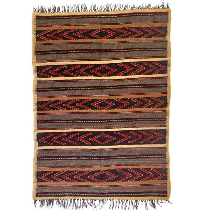Afghani Goat Wool Kilim - 8 x 5.3 - Imam Carpets - Online Shop