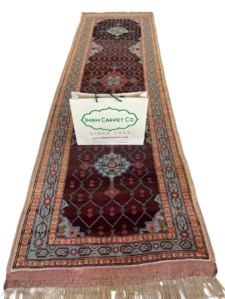 Afghani Kargayi Runner - size: 9.8 x 2.11 - Imam Carpet Co. Home