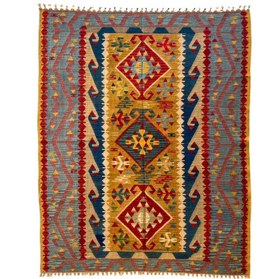 Antique Turkish Kilim - 7.3 x 4.11 - Imam Carpets - Online Shop