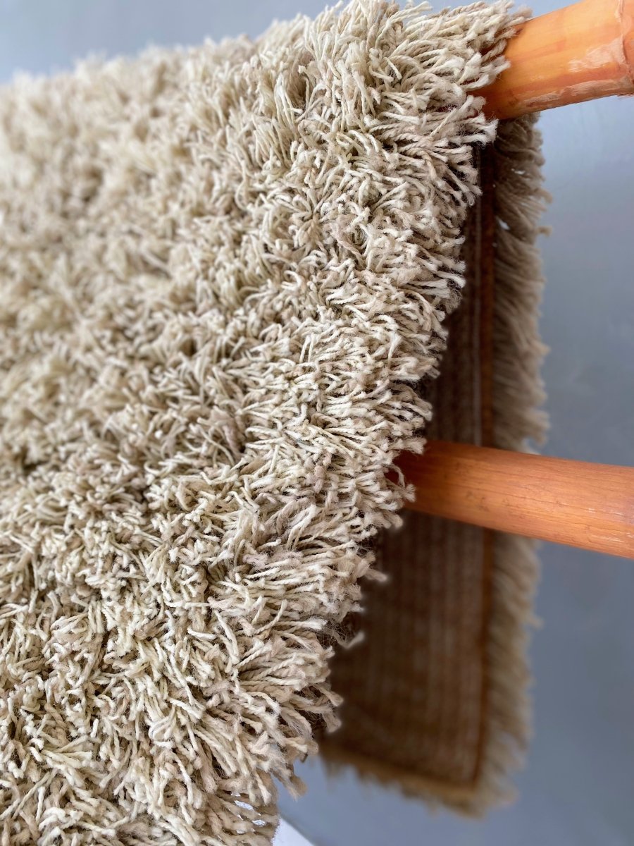 Beige Medium Pile Shaggy - Size: 5.3 x 7.7 - Imam Carpet Co. Home