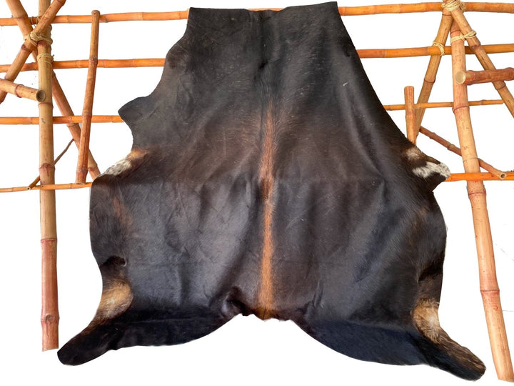 Black Authentic Cow Hide - Size: 7.9 x 6.2 - Imam Carpets - Online Shop