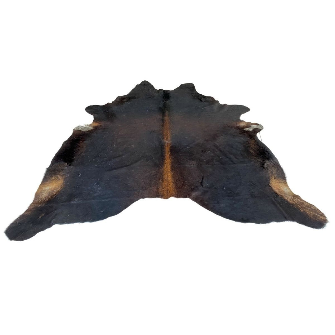 Black Authentic Cow Hide - Size: 7.9 x 6.2 - Imam Carpets - Online Shop