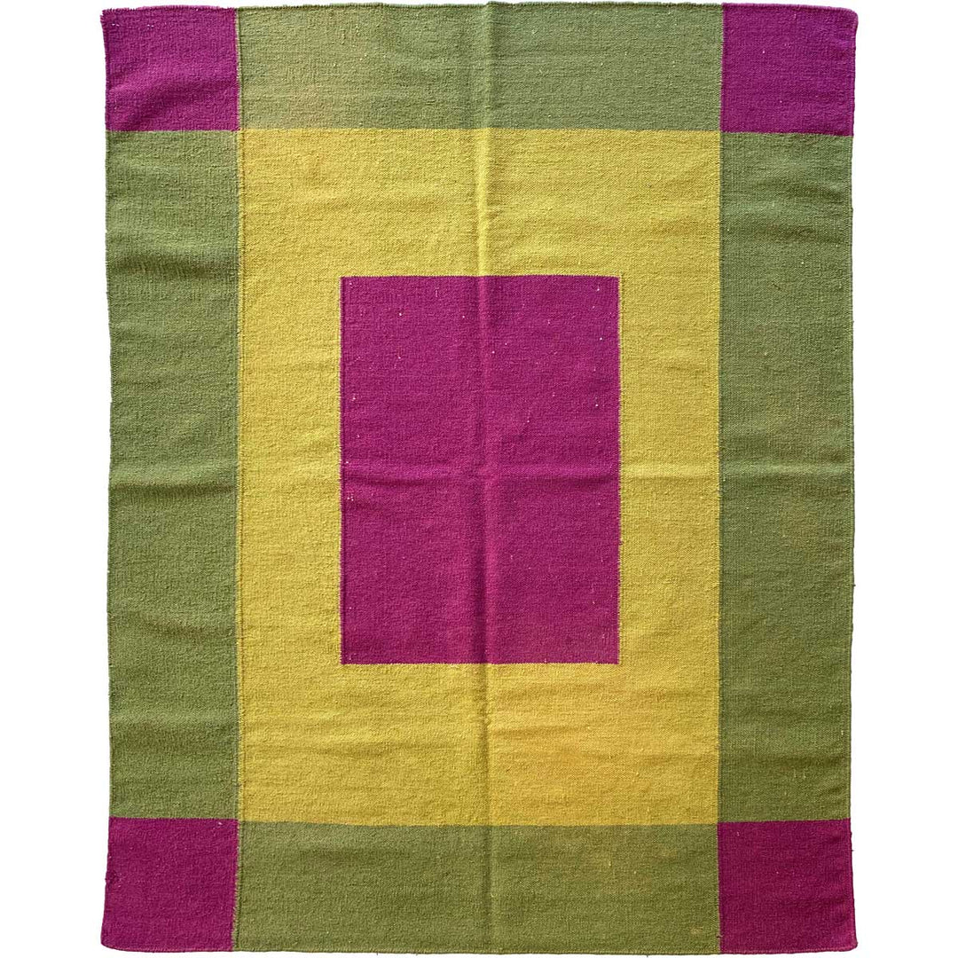 Bright Boxes Rug - Size: 6 x 4.7 - Imam Carpet Co