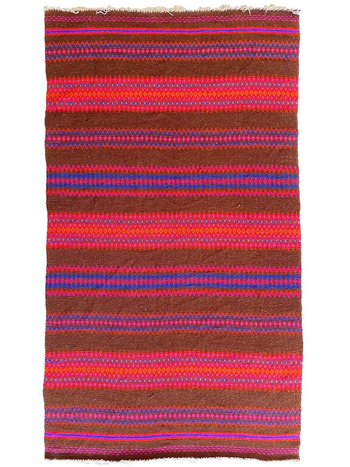 Brown Stripe Rug - Size: 5.9 x 3.3 - Imam Carpet Co