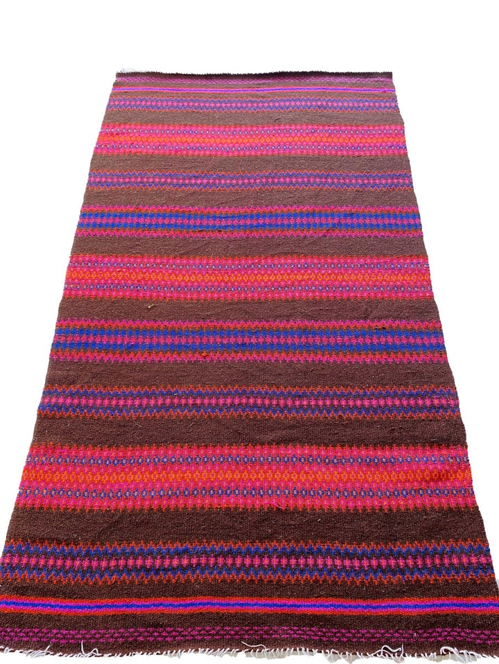 Brown Stripe Rug - Size: 5.9 x 3.3 - Imam Carpets Online Store