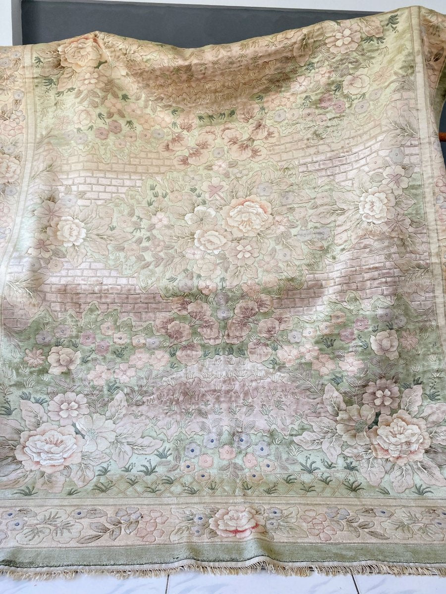 Chinese Silk Rug - Size: 9.9 x 7.11 - Imam Carpets Online Store