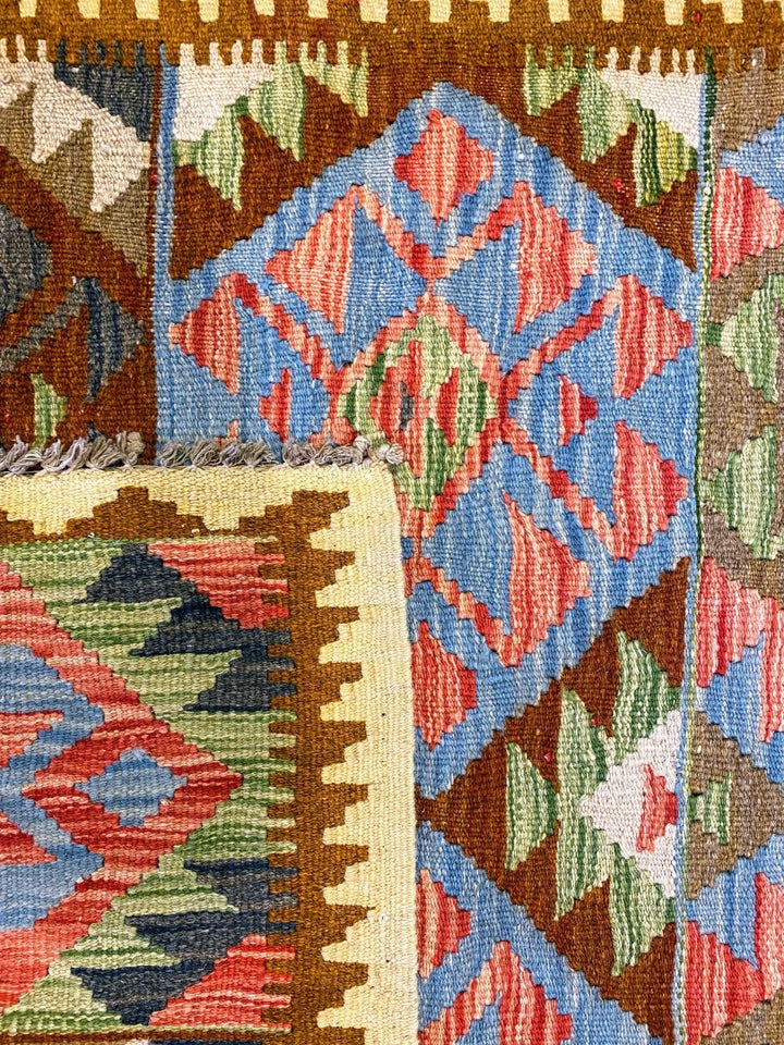 Colorful Bohemian Kilim - Size: 9.10 x 3.2 (Runner) - Imam Carpets - Online Shop
