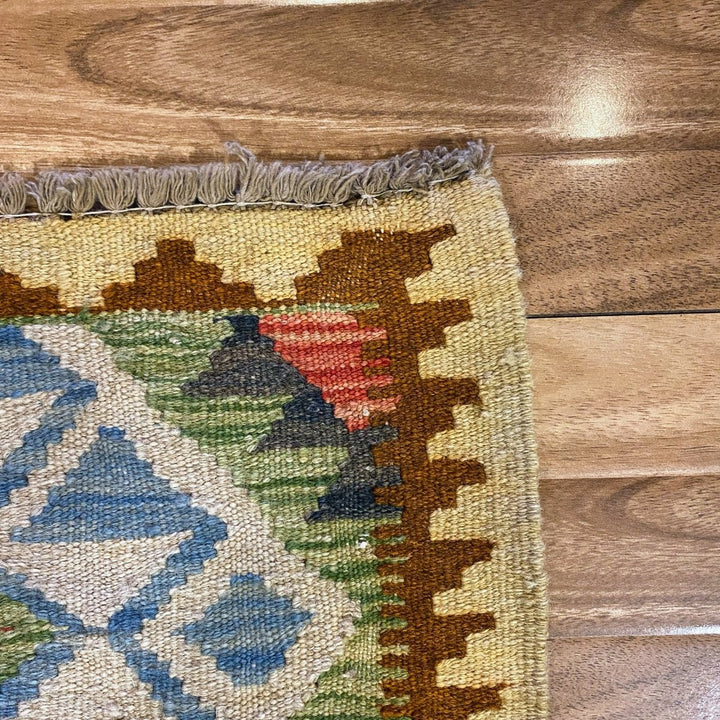 Colorful Bohemian Kilim - Size: 9.10 x 3.2 (Runner) - Imam Carpets - Online Shop