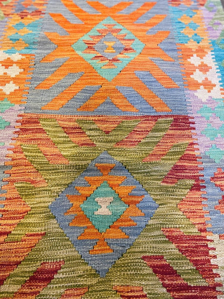 Colorful Bohemian Kilim - Size: 9.11 x 2.8 (Runner) - Imam Carpets - Online Shop