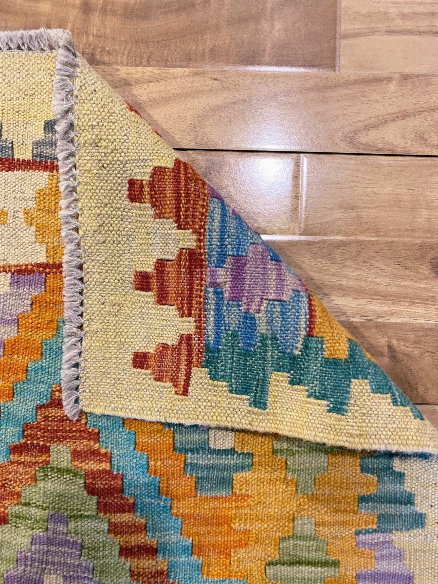 Colorful Bohemian Kilim - Size: 9.6 x 2.8 (Runner) - Imam Carpets - Online Shop