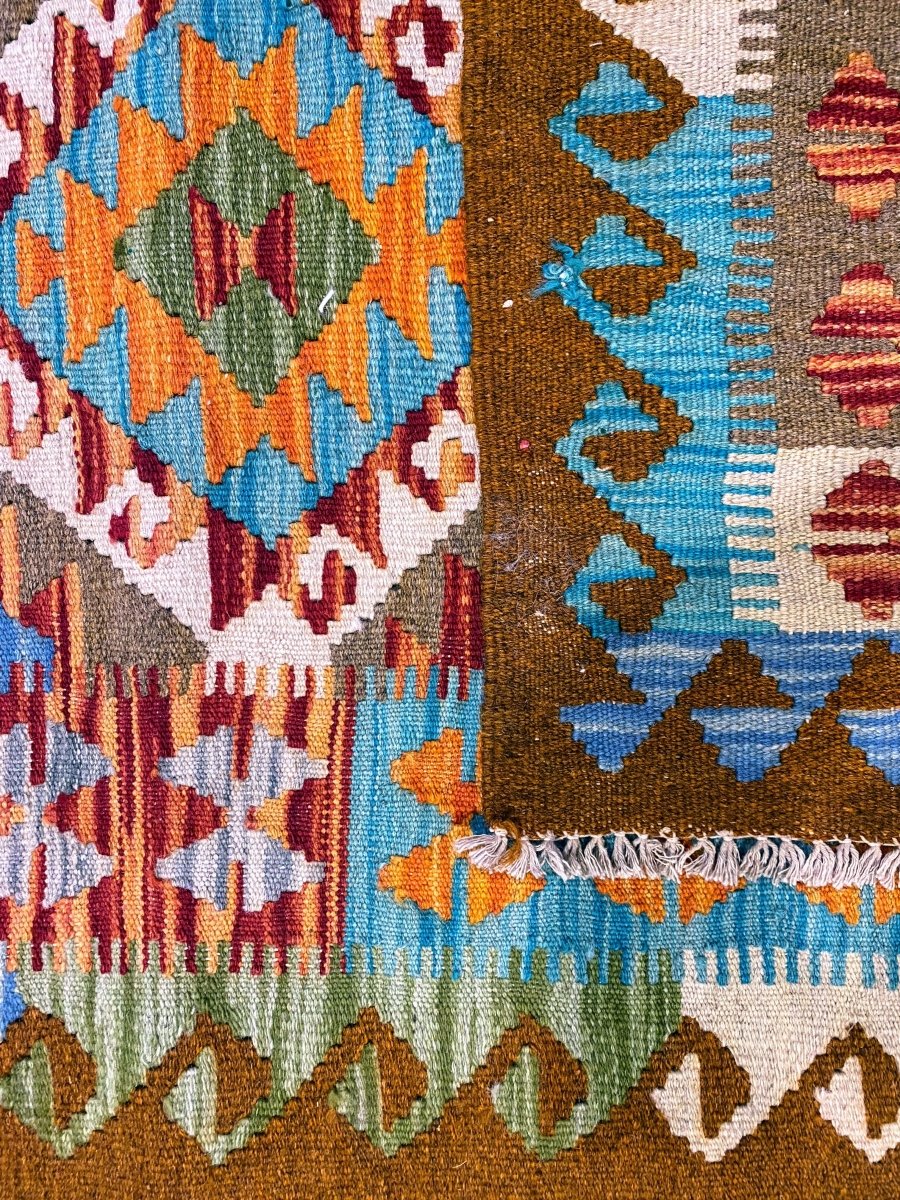 Colorful Bohemian Kilim - Size: 9.8 x 2.9 (Runner) - Imam Carpets - Online Shop