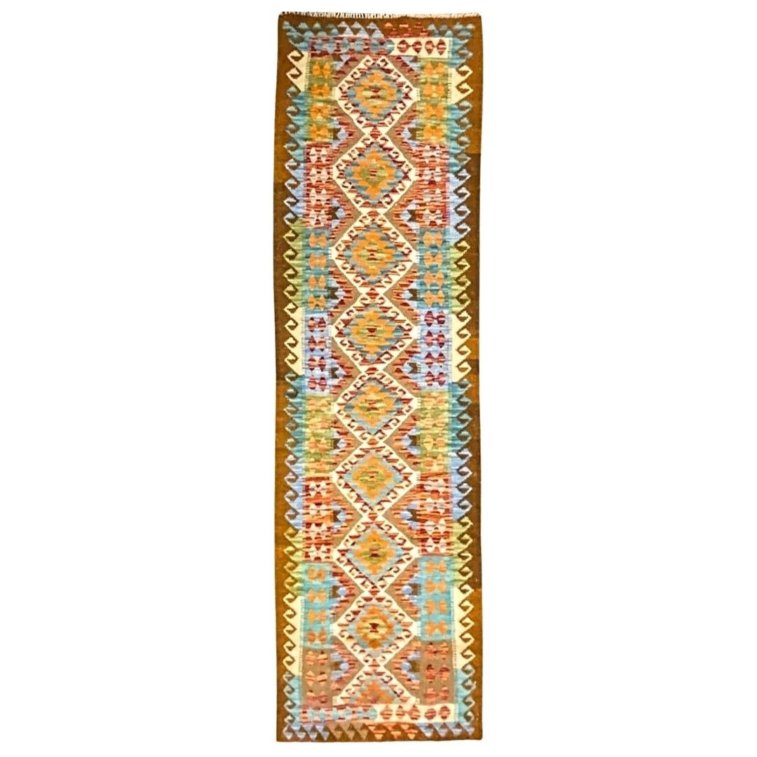 Colorful Bohemian Kilim - Size: 9.8 x 2.9 (Runner) - Imam Carpets - Online Shop