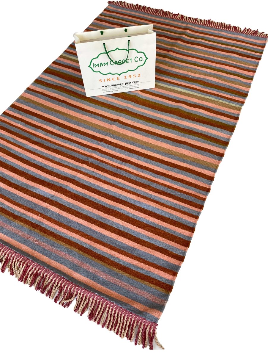 Colorful Stripe Rug - Size: 6.4 x 4 - Imam Carpets Online Store
