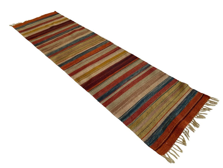 Colorful Stripe Runner - Size: 2.6 x 8.11 - Imam Carpet Co. Home