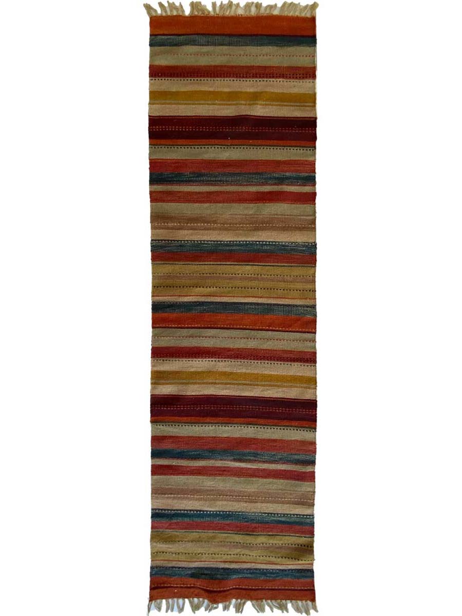 Colorful Stripe Runner - Size: 2.6 x 8.11 - Imam Carpet Co