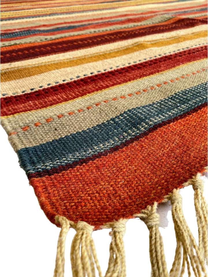 Colorful Stripes Rug - size: 8.2 x 5 - Imam Carpet Co. Home