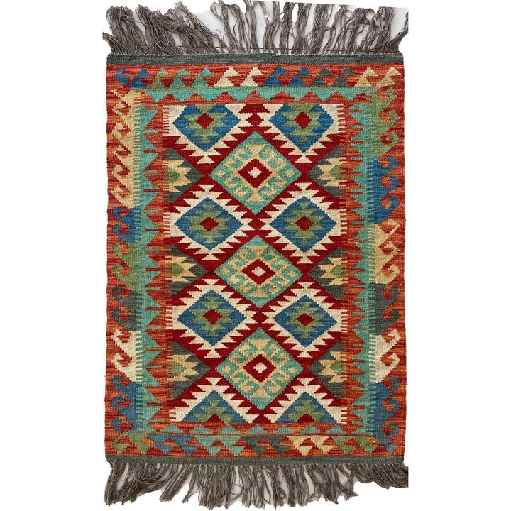 Colourful Afghani Chobi Kilim - Size: 4.2 x 2.1 - Imam Carpet Co. Home