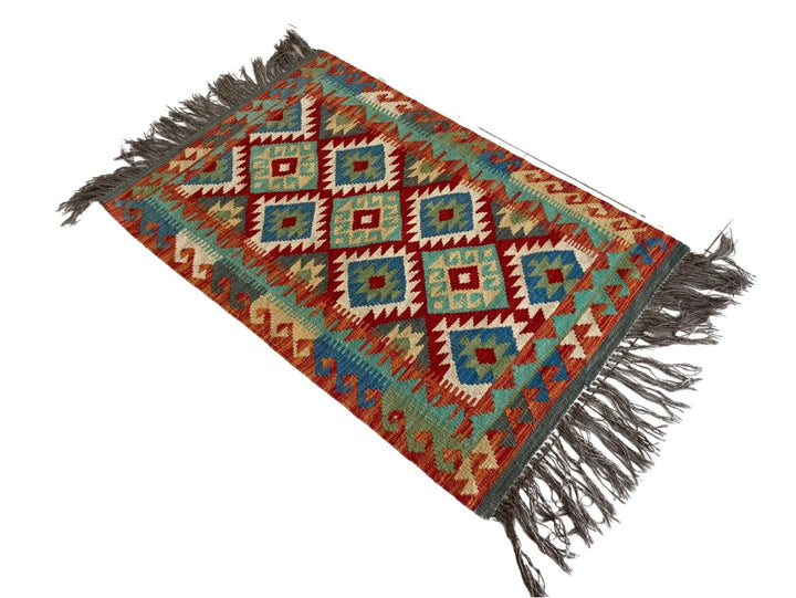 Colourful Afghani Chobi Kilim - Size: 4.2 x 2.1 - Imam Carpet Co. Home