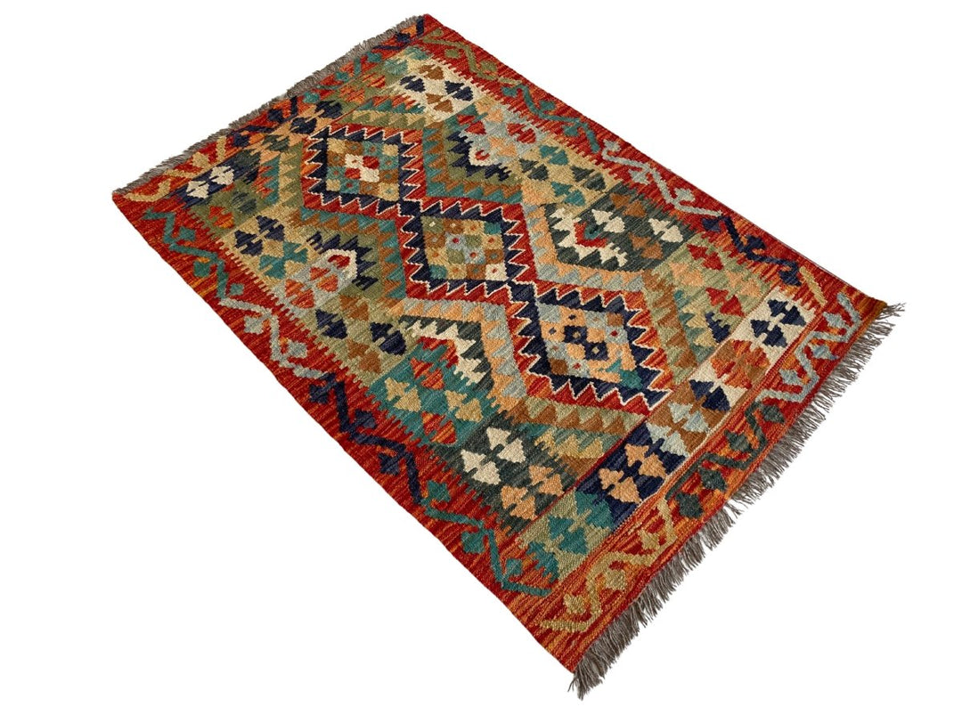 Colourful Afghani Chobi Kilim - Size: 4.2 x 2.11 - Imam Carpet Co. Home