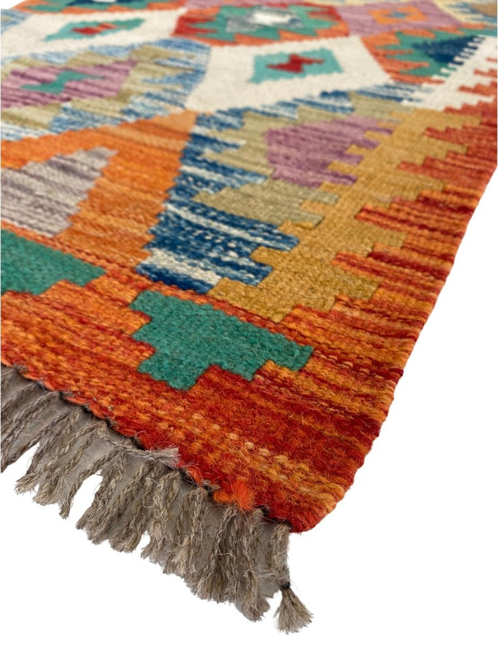 Colourful Afghani Chobi Kilim - Size: 4.9 x 3.3 - Imam Carpet Co. Home