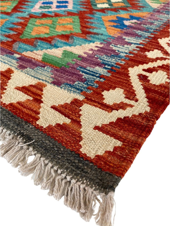 Colourful Afghani Chobi Kilim - Size: 5.3 x 3.5 - Imam Carpet Co. Home