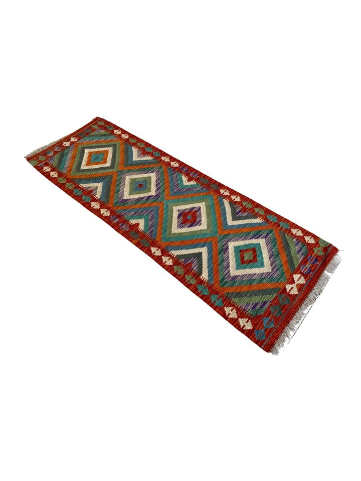 Colourful Afghani Chobi Kilim - Size: 6.4 x 2.3 (Runner) - Imam Carpet Co. Home