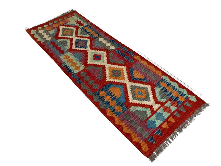 Colourful Afghani Chobi Kilim - Size: 6.7 x 2.6 (Runner) - Imam Carpet Co. Home