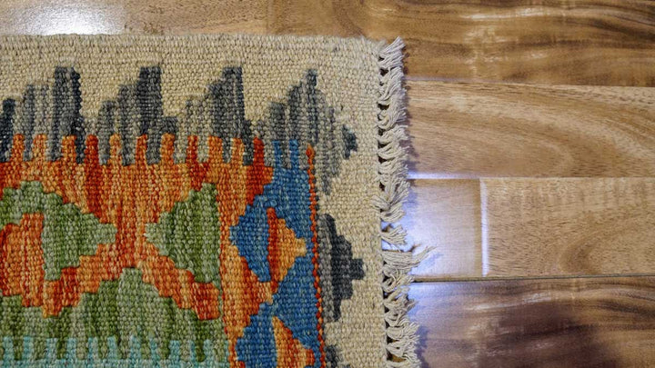 Colourful Bohemian Kilim - Size: 3.11 x 2.10 - Imam Carpets - Online Shop