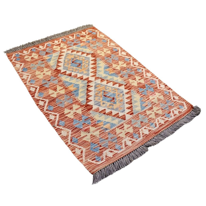 Colourful Bohemian Kilim - Size: 3.8 x 2.7 - Imam Carpets - Online Shop