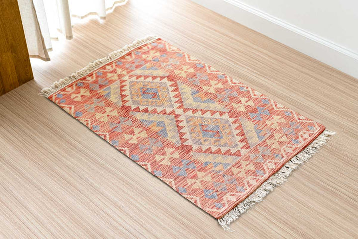 Colourful Bohemian Kilim - Size: 3.8 x 2.7 - Imam Carpets - Online Shop