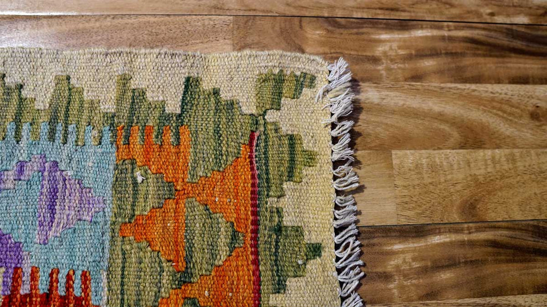 Colourful Bohemian Kilim - Size: 4.0 x 2.9 - Imam Carpets - Online Shop